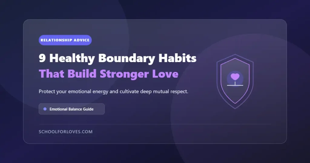 healthy boundary habits